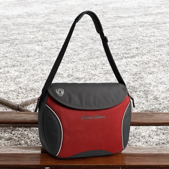 Eddie Bauer Messenger Bag Laptop Computer Crossbody Travel Office Carry On Gray - Picture 11 of 11